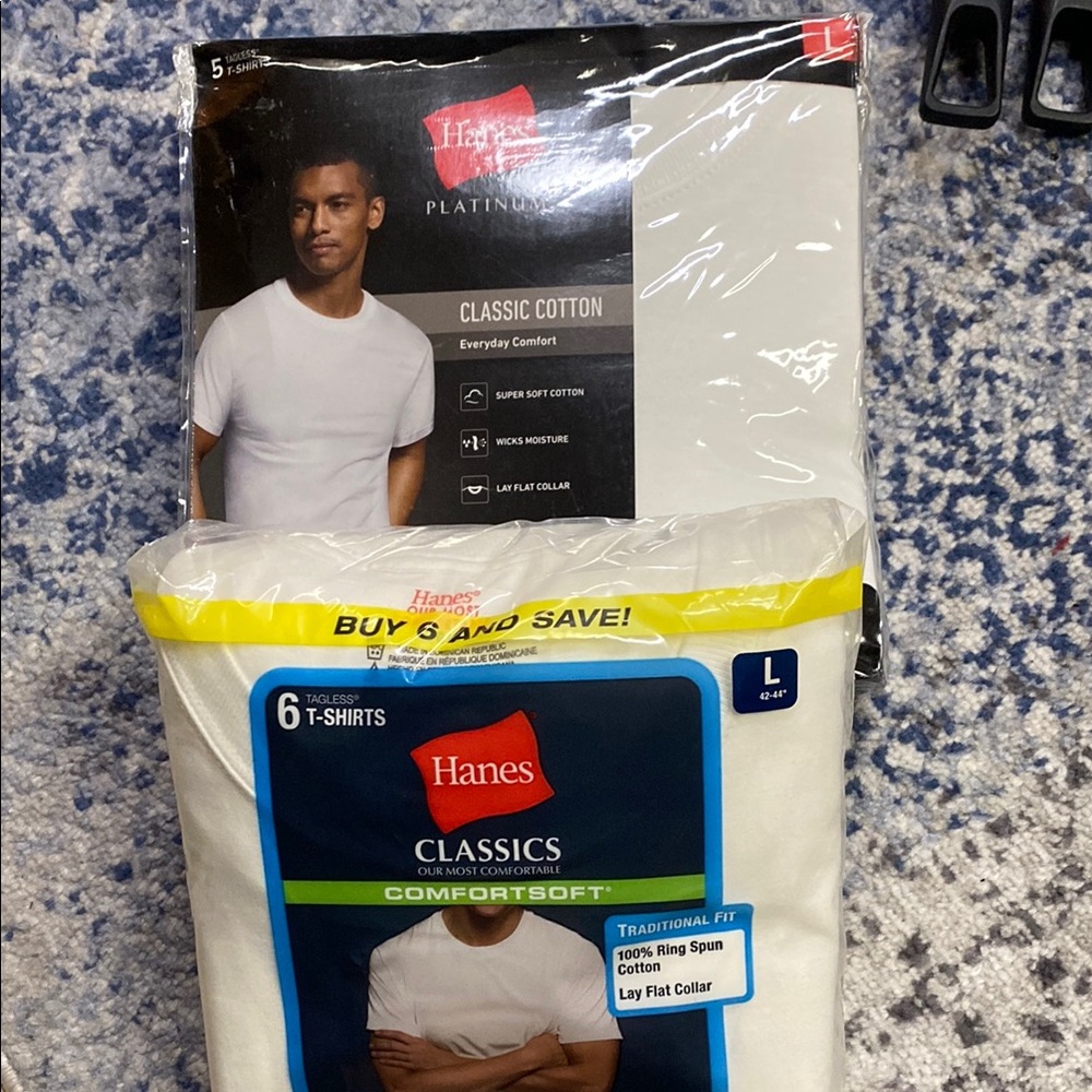 Hanes White Classic Cotton T-Shirts Pack